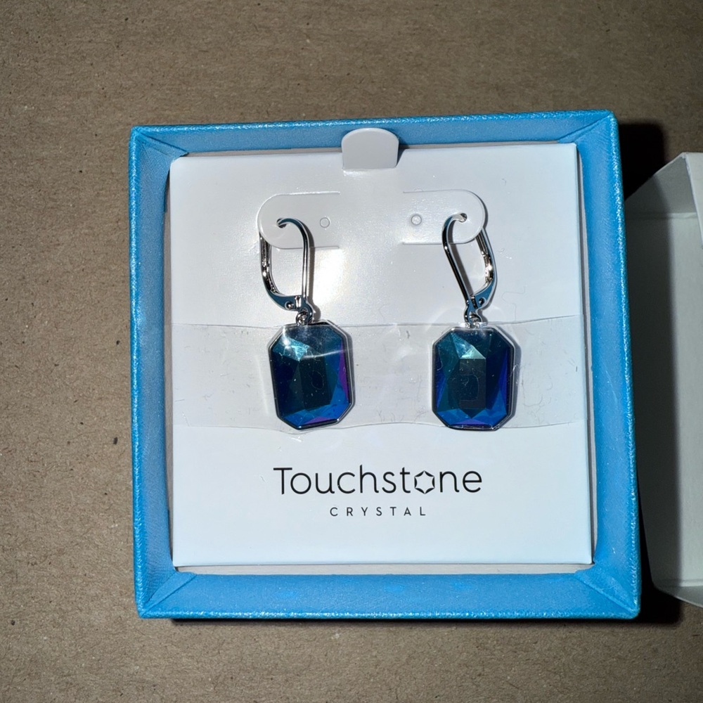 Touchstone Crystal by Swarovski Hang About Earrings, New in Box.